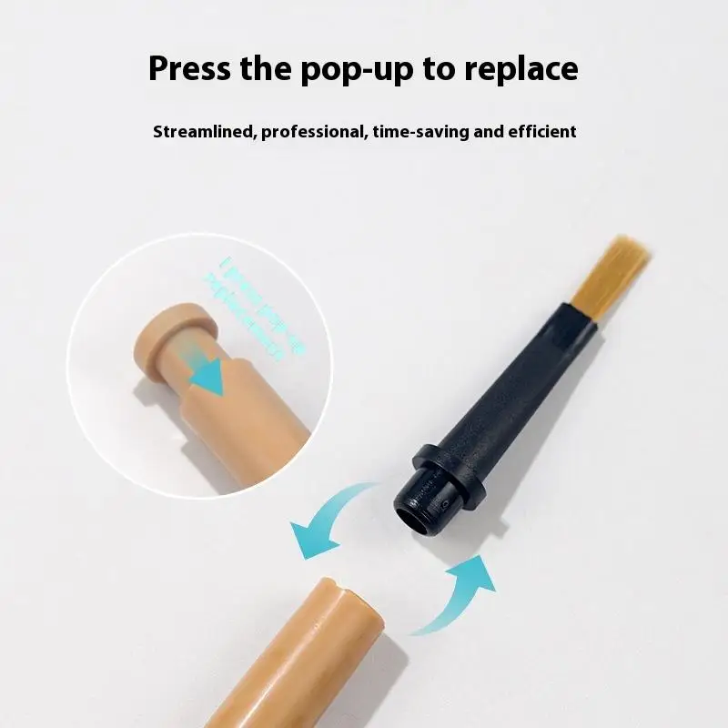 12Pcs/Set Disposable Nail Polish Brush Pens - Replaceable Head Liquid Applicators for UV Gel Manicure Tools Salon DIY