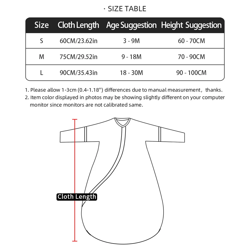 Sleeping Bag For Children 3-24Months Kids Sleepwear Sleeve Removable Winter Warm Thicker Anti-Kick Blanket Baby Sleepsack 3.5Tog 5
