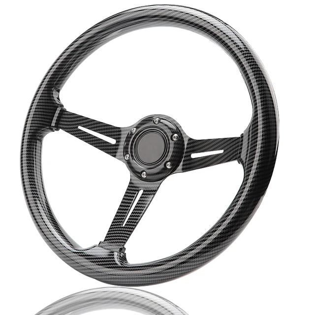 Volant de voiture en cuir véritable, Deep Dish, dehors Racing, Mugen,  350mm, 14 - AliExpress