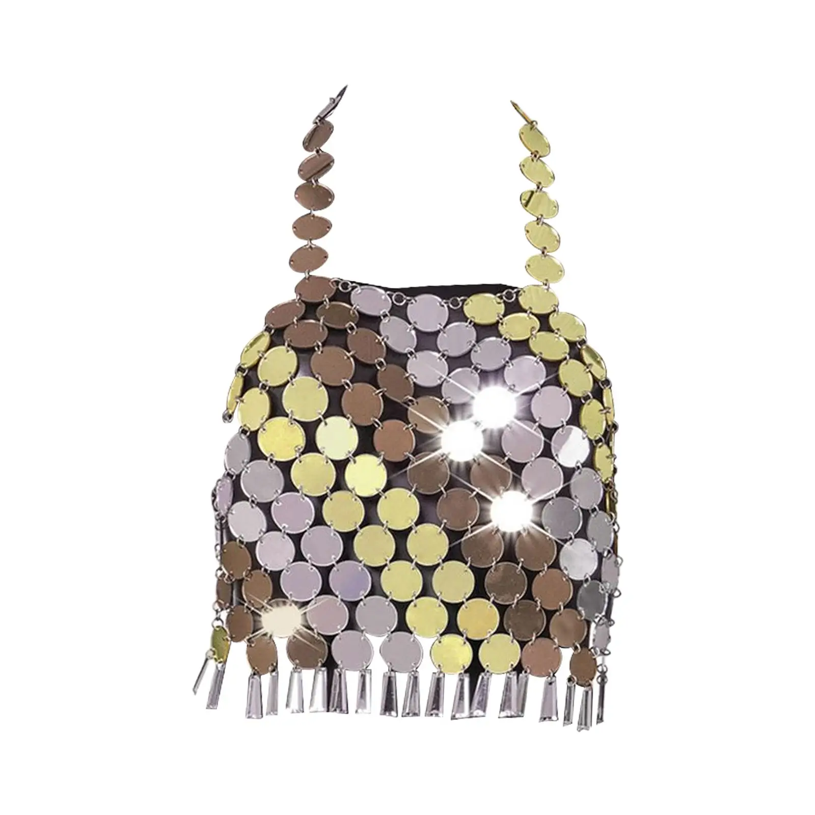 

Бюстгальтер с металлическими блестками, бикини ювелирные изделия тела, богемные, для женщин и девочек, с открытой спиной, пляжные украшения, укороченный топ, цепочка для тела, для танцев, Rave, вечерние, лето