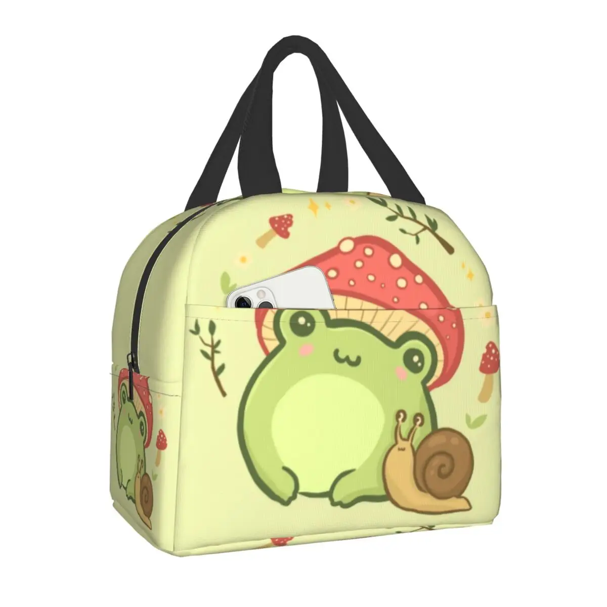

Cottagecore Aesthetic Cute Vintage Frog And Snail Thermal Insulated Lunch Bags Women Portable Lunch Storage Food Box