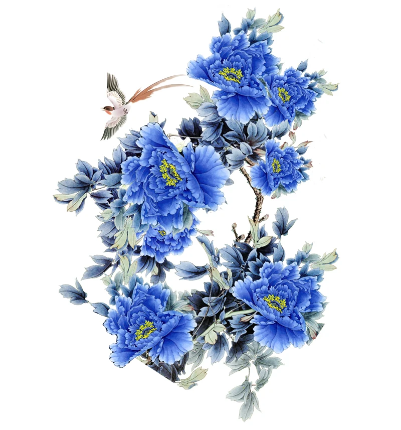 

Three Ratels QC116 flowers wall sticker Chinese traditional painting Peony for home decoration wall sticker art for bedroom