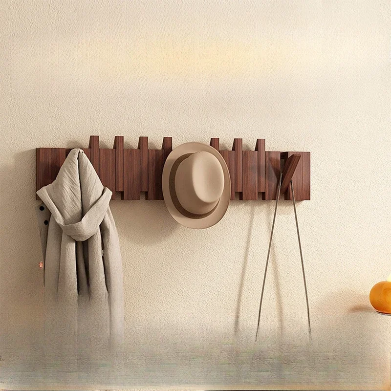 Foldable Wooden Coat Racks Wall Piano Key Design Clothes Cheap Modular Hangers Storage Corner Shelf Room Hanger Furniture