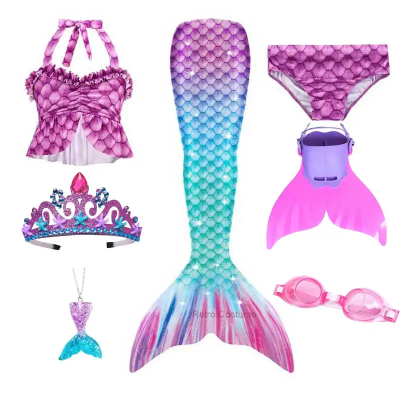 

Mermaid Tails Swimsuit Swimming Tail Bikini Set Cosplay Costume For Girls And Kids Holiday Beach Pool Swimsuit