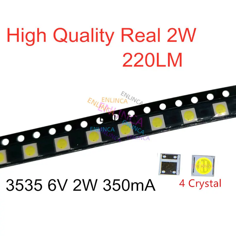 50-100 Pz Solo Originale Per Lg Led 2W 6V / 1W 3V 3535 Retroilluminazione Lcd Bianco Freddo Freddo Per Tv Smd Led