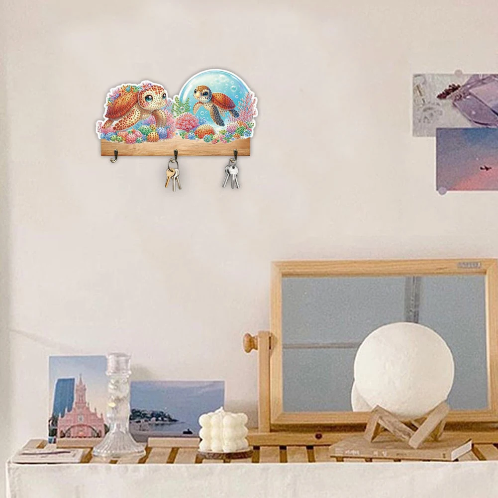 Animal Patterns Wood DIY Diamond Painting Hooks Diamond Painting Art Hooks for Wall Decoration and Space-Saving Storage