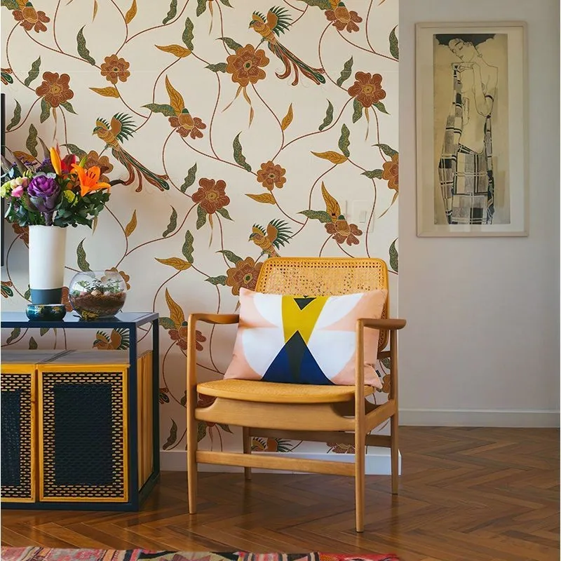 Wallpaper Self-Adhesive Bird Removable Peel and Stick Floral Wallpaper sBoho Bedroom Furniture Countertop Shelf Contact Paper