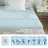 1 Pc Cooling fitted mattress topper waterproof fiitted sheet, Luxurious Soft for Hot Sleepers, Soft Fabric with Deep Pocket 6
