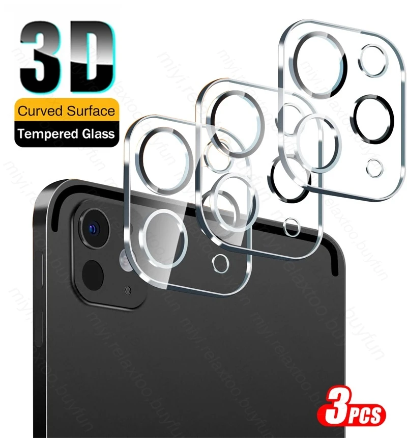 

3 шт., изогнутое закаленное 3d-стекло для защиты объектива камеры Apple iPad Pro 13 11 (2024) iPadpro 5th 7th i Pad Pro13 Pro11 2024