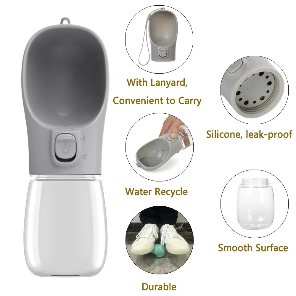 Pet Portable Big Dog Water Bottle for Small Large Dogs Outdoor Hiking Leakproof Puppy Drinking Bowls Golden Retriever Supplies 4