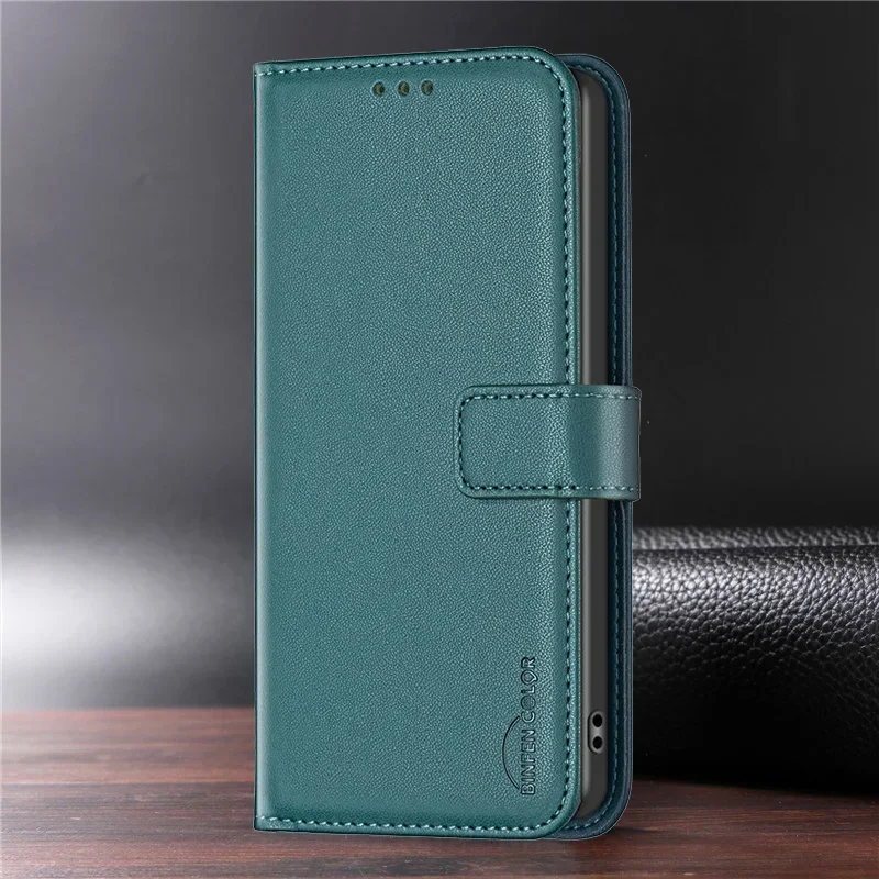 Luxury Magnetic Leather Wallet Flip Cover Case - Shockproof Protection