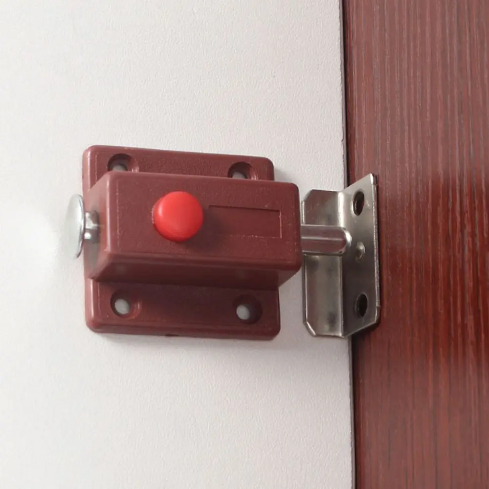 10PCS Furniture Safety Button Automatic Cabinet Door Suction Door Bolts Latch Lock Solid Latch