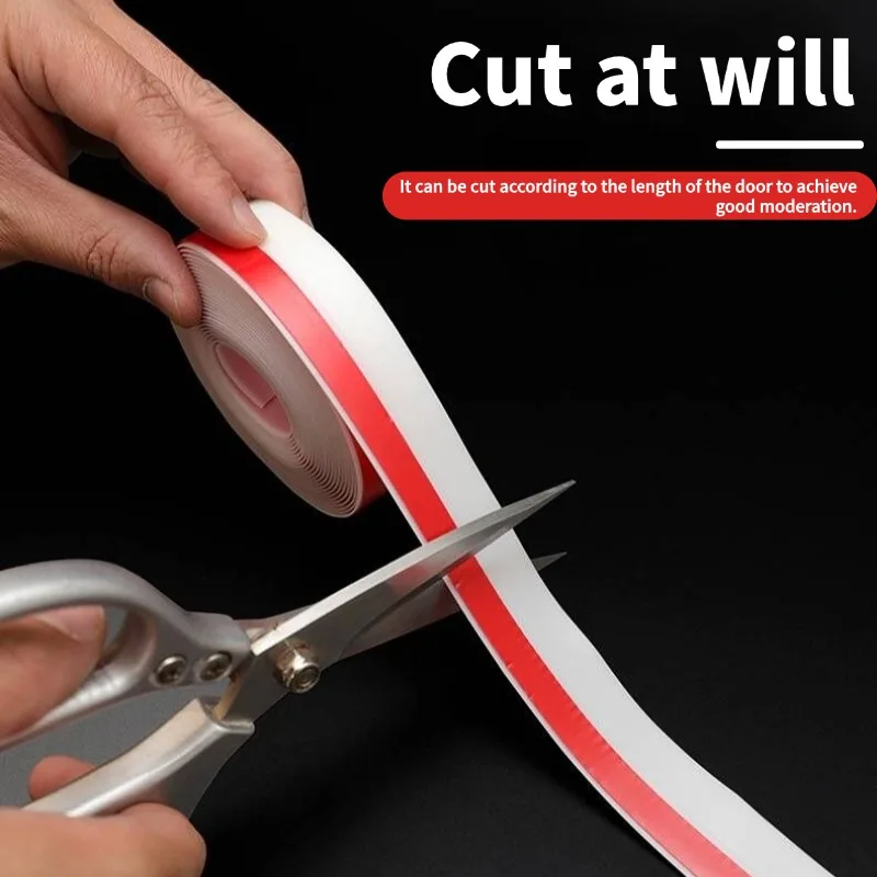 5M Door Bottom Seal Strip Windproof Dust Door Seal Self Adhesive Windshield Sealing Tape Anti-Cold Gap Blocker Sealing Strip