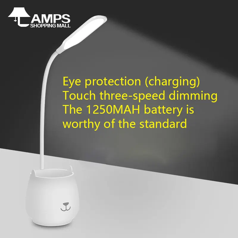 

Led Table Lamps with Usb Touch Dimmable LED Stand Desk Light Reading Lamp Modern Flexible Study Lamp with Pen Holder