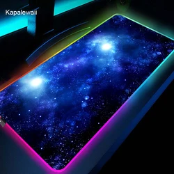 Space Rgb – tapis de souris XXL 800x300, accessoire pour clavier d'ordinateur, PC de jeu, LED, USB 