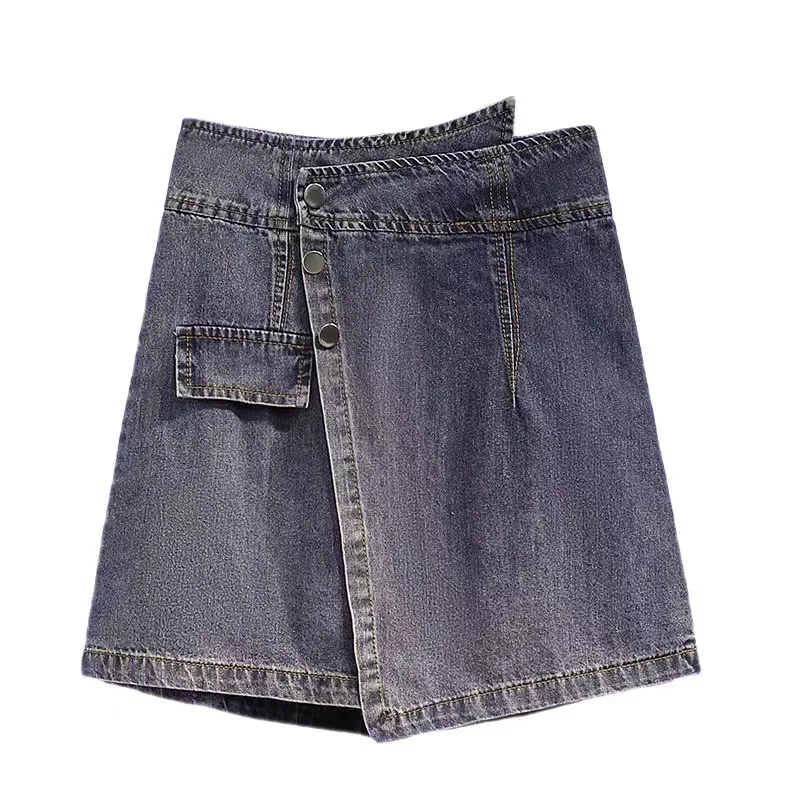 Skirt Shorts Woman Clothing Summer Women's Shorts Female  Women's Clothing Offer Free Shipping Loose Button Denim Shorts