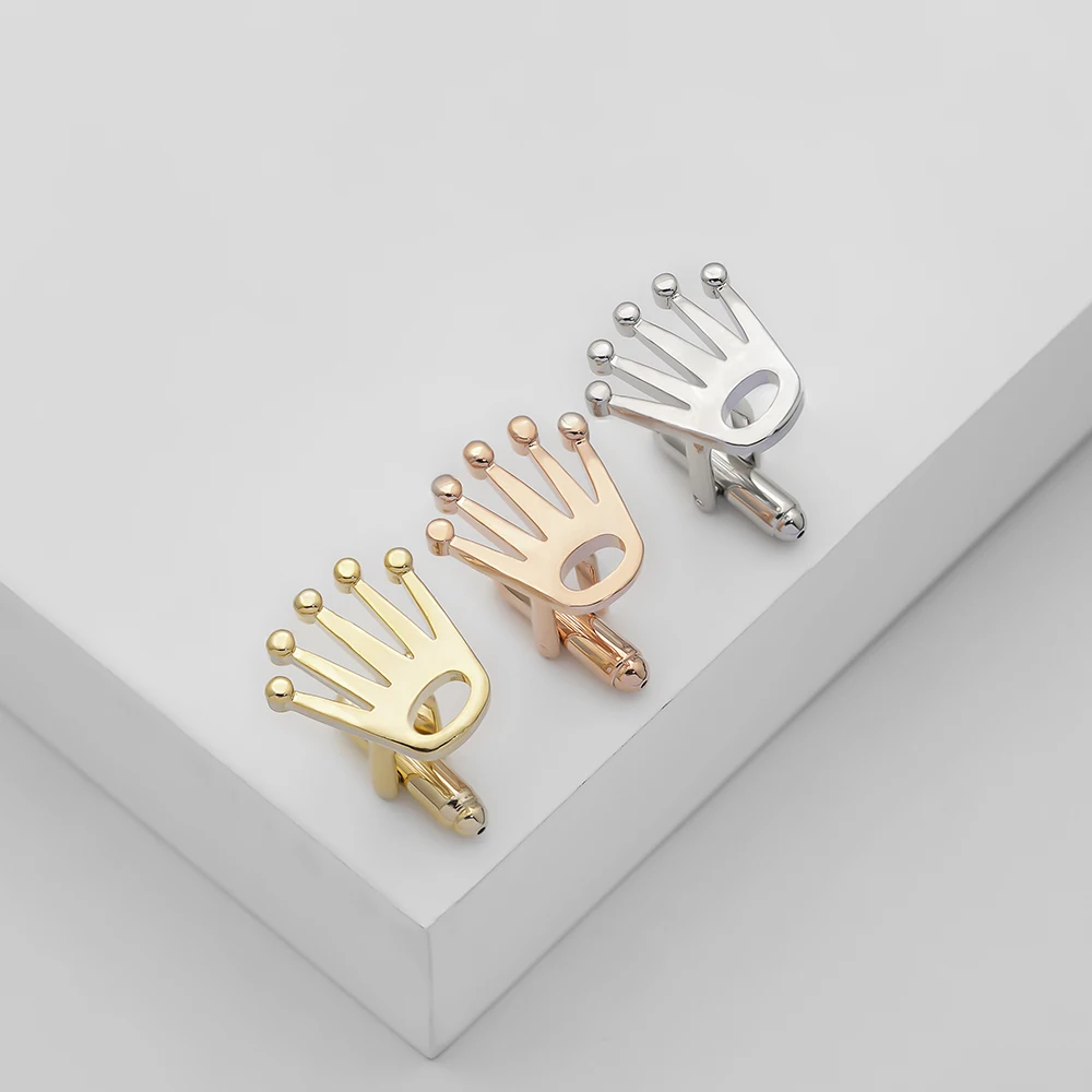 Mens Vola Crown Brass Cufflinks - Gold  Rose Gold Jewelry Accessories