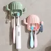 Toothbrush Holder Household Wall Self-adhesive Seamless Cactus Storage Rack Shaver Organizer Drain Shelf Bathroom Accessories 5