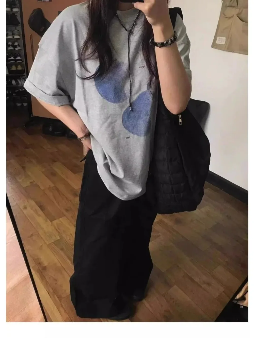 รูปสินค้า เสื้อผ้าแฟชั่นผู้หญิง ลายผลไม้สีฟ้า ฤดูร้อน