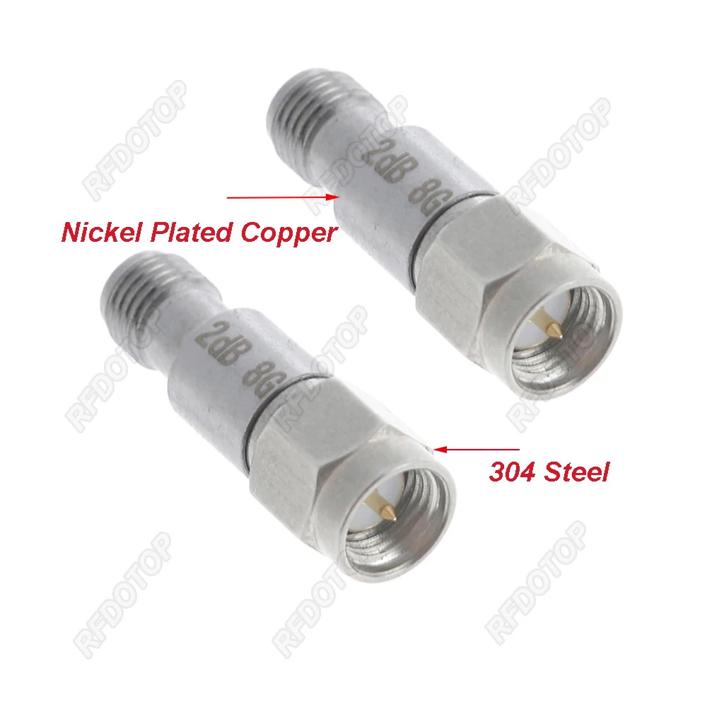 sma mâle sma femelle rf atténuateur sma partners connecteurs acier inoxydable ohm