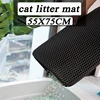 Cat Litter Mat Double Layer Pet Non Slip Big Pet Litter Box Filter Mat Wear Resistant Waterproof Cat Litter   Mat Clean Supplies 2