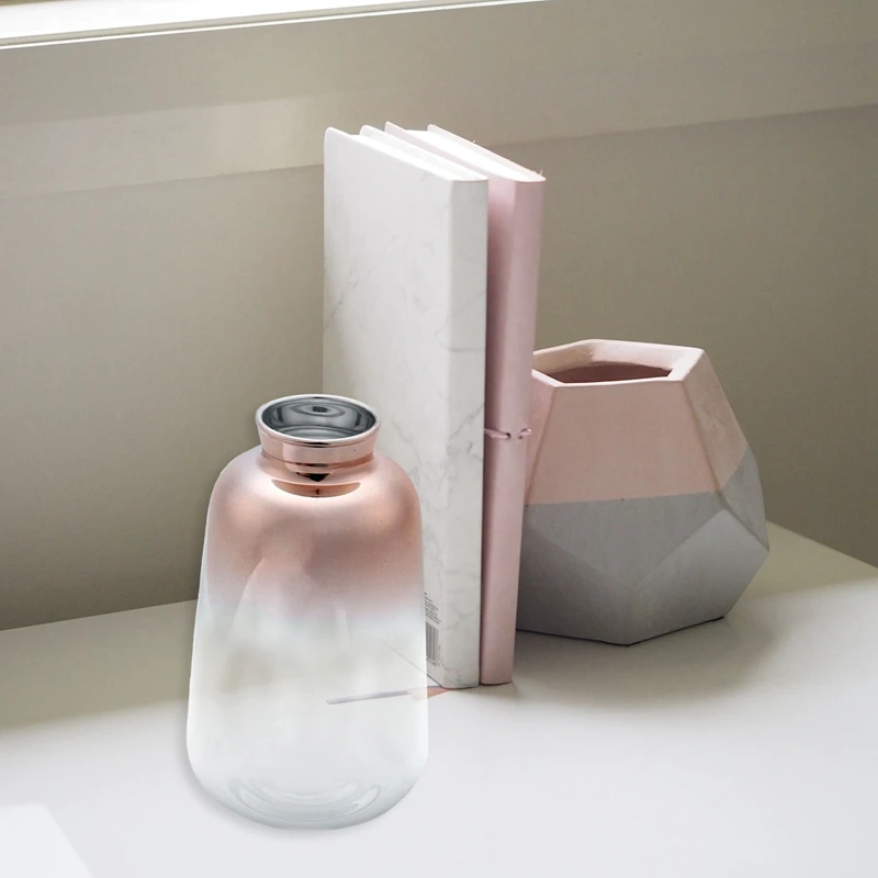 Hot Sale Glass Vase Nordic Electroplated Gold Vase Glass Flower Vases for Home Decor Dried Flower Bottle Bar Decoration 4