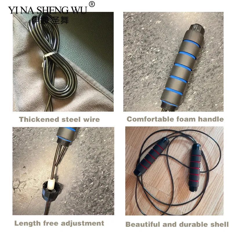 Jump Rope Rapid Speed Jump Rope Steel Wire Exercise Skipping Rope Adjustable Jumping Fitness Workout Training Home Sport Equipment