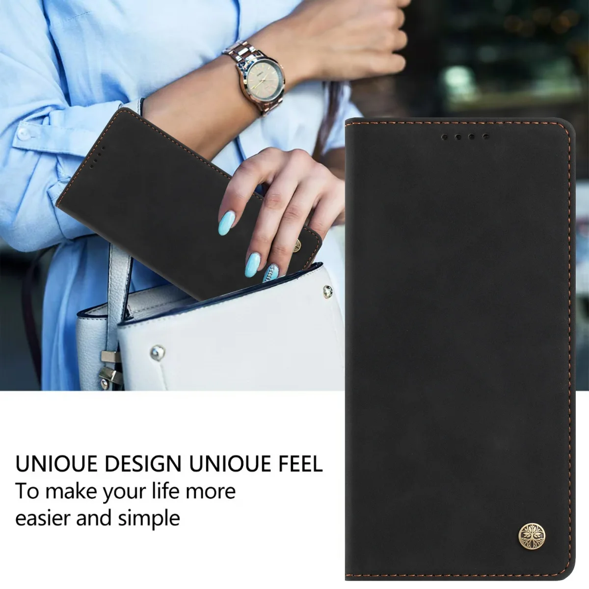 Deluxe Wallet Magnetic Flip Leather Case with Shockproof Stand Cover