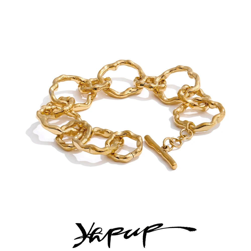 Yhpup Stainless Steel Bracelet Waterproof Toggle-Clasps