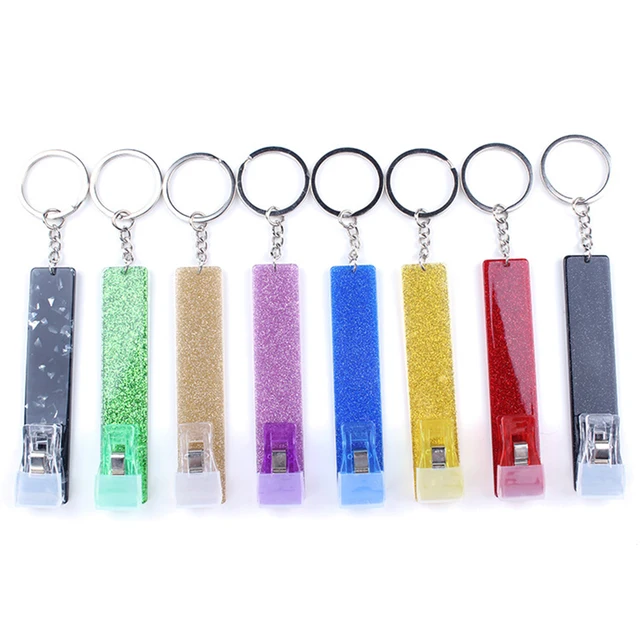 Card Grabber Clip ATM Butterfly Acrylic Material Card Puller Custom Your Own Credit Card Grabber Charm Keychain For Long Nails