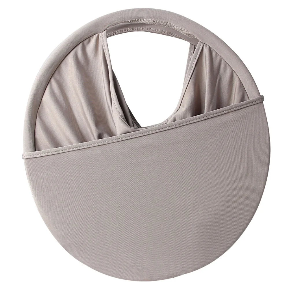 26inch Foldable Laundry Hamper with Steel Frame Portable Elastic Fabric Baskets Household Dirty Laundry Storage Basket Grey