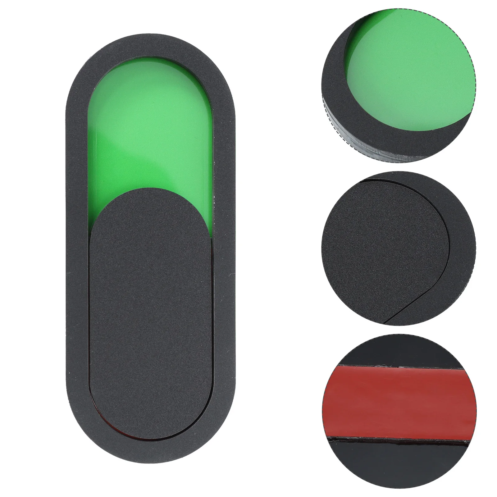 Open Closed Slider Privacy Sign Black Self Adhesive Indicator Sign For