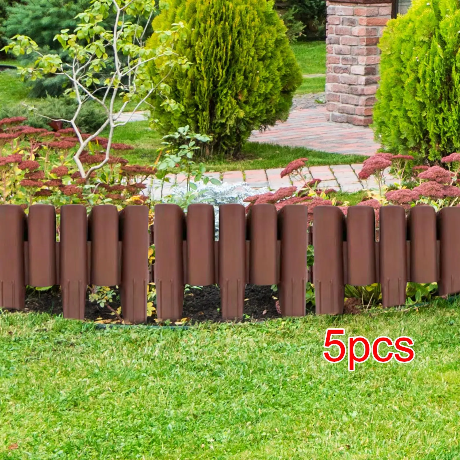 5 Pieces Garden Edging Border Barriers Fence Yard Plant Landscape Decor Fence Border for Walkway Lawn Garden Flower Bed