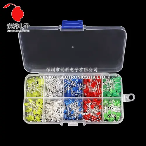 3MM 5MM Light Emitting Diodes Electronics Kit Box F3 F5 LED Diode Assorted Kit White Green Red Blue Yellow Orange - Image 10