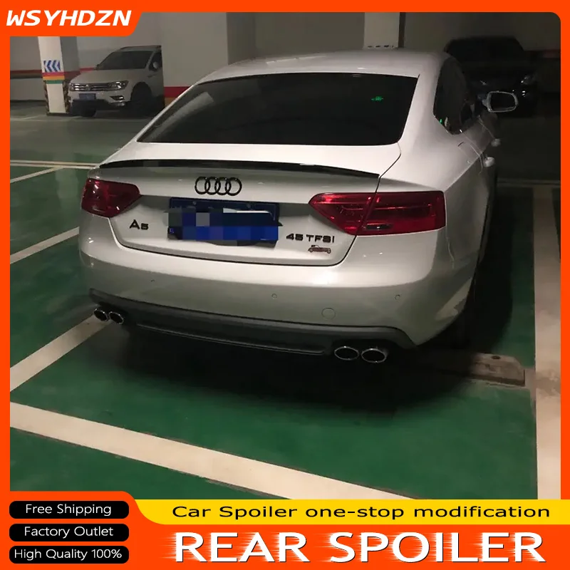

Спойлер A5 из углеродного волокна для AUDI A5 S5 Sedan 4 Door 2009-2016, задний спойлер, задний спойлер, крыло багажника, автомобильные аксессуары