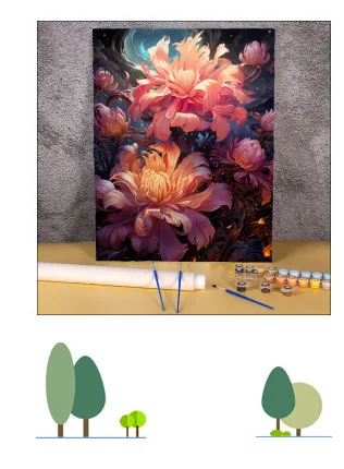 Description Picture 6 of itemSeaside Scenery DIY Paint By Numbers Kit Acrylic Paints 50*70 Canvas Painting Decorative Paintings Crafts For Adults Handicraft