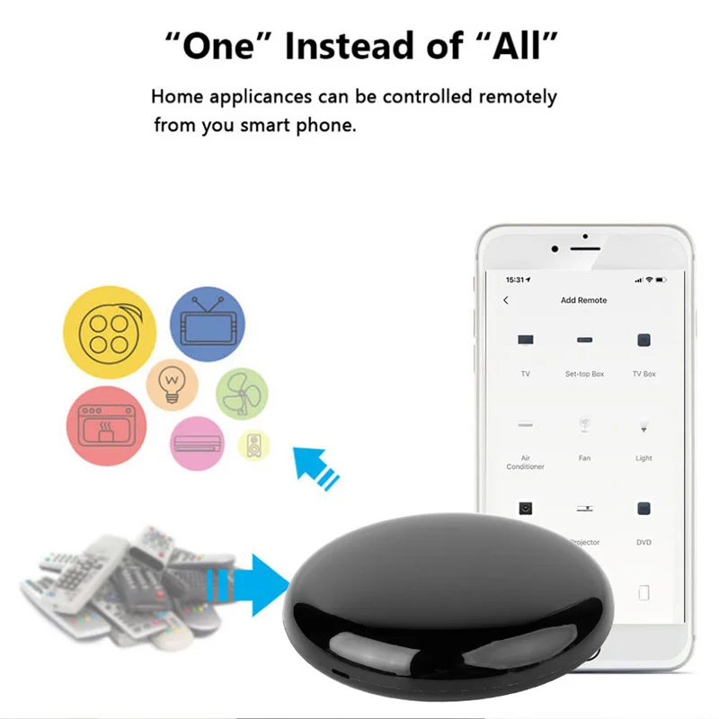 

Graffiti Home Super-Mini Wifi Universal Infrared Remote Control Mobile Wireless Smart Speaker Voice Control DIY Learning