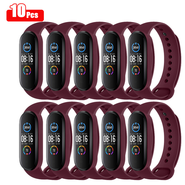 Strap Band For Xiaomi Mi Band 6 5 Silicone Wrist Watchband Strap For Xiaomi Mi Band 6 5 4 3 Bracelet Accessories