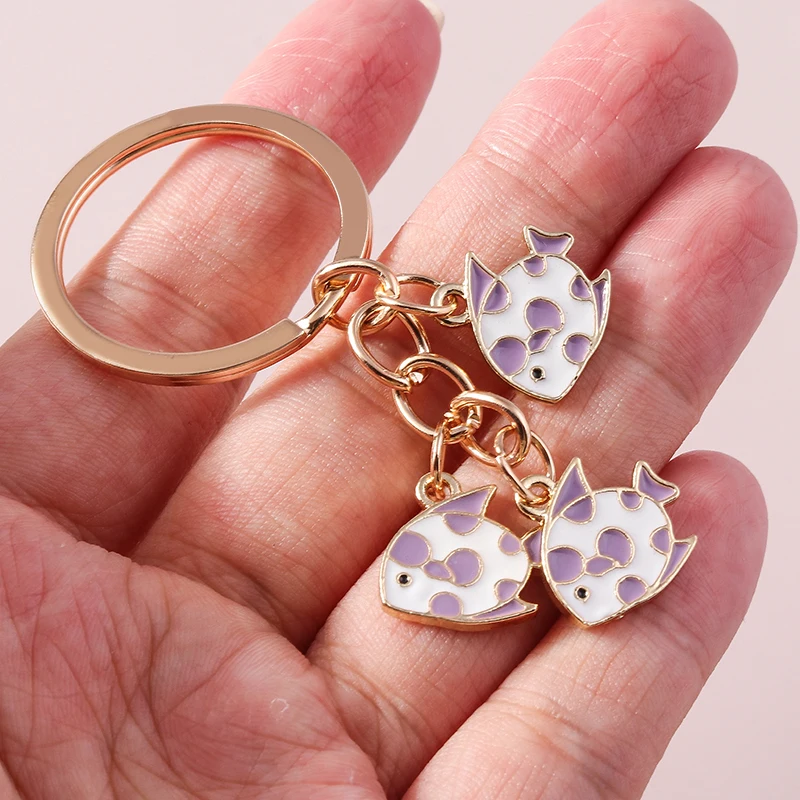 Portachiavi Pesce Carino In Lega Metallica | Ciondolo Per Chiavi Auto, Borsa, Zaino | Gioielli Porta Chiavi Animali Marini | Regalo Simpatico