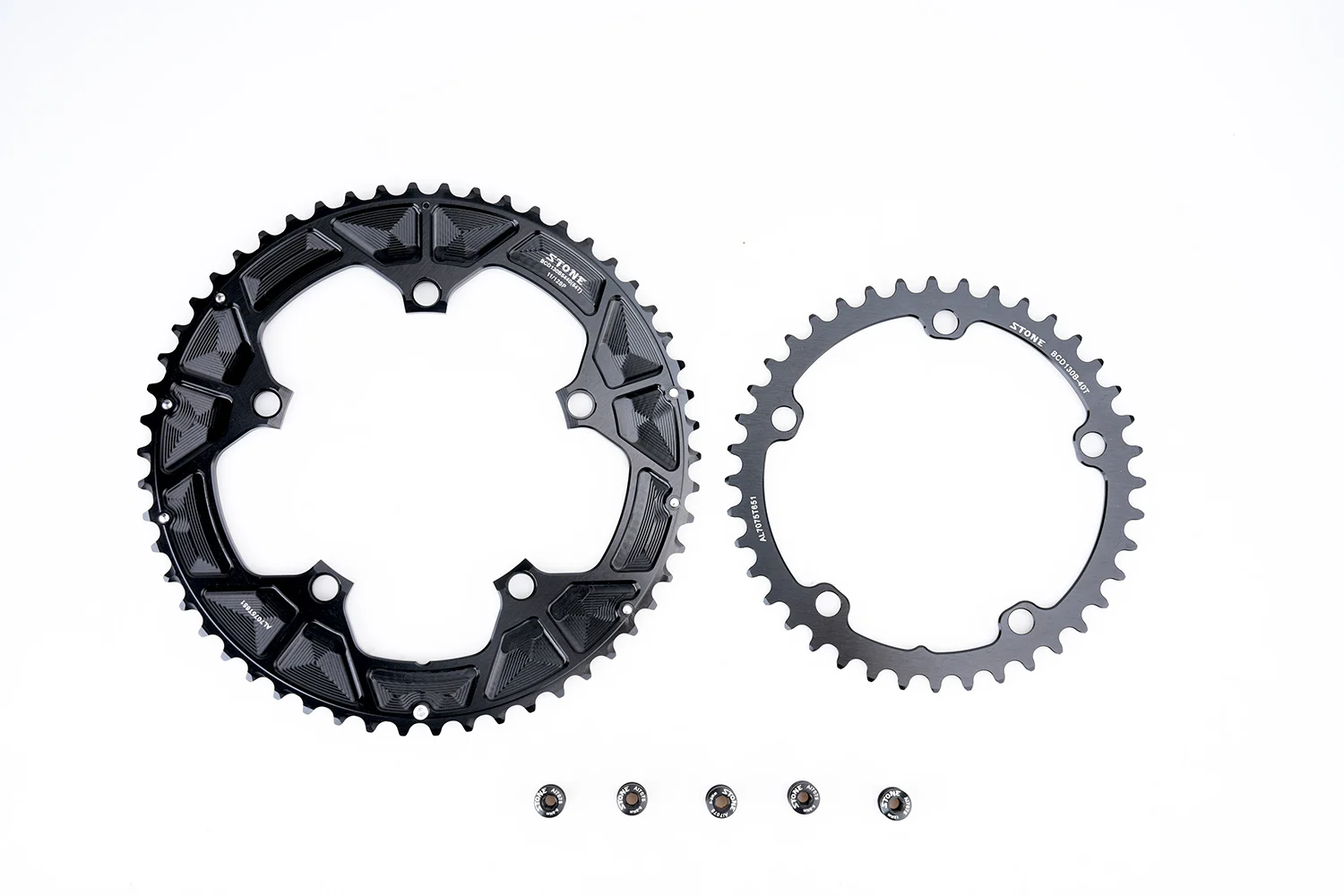STONE Doppelkettenblatt BCD130 130 mm 5 Arme für Rotor Eston Road Folding Minivelo Bikes Kurbeln Super Kettenblatt – Detail 8