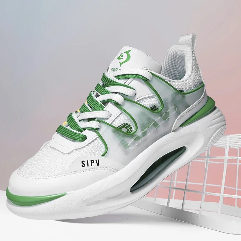 

2023 Men's Sneakers Casual Shoes Sports Running Mesh Breathable Comfortable Non-slip Elastic Vulcanized Shoes Fashion Male Shoes