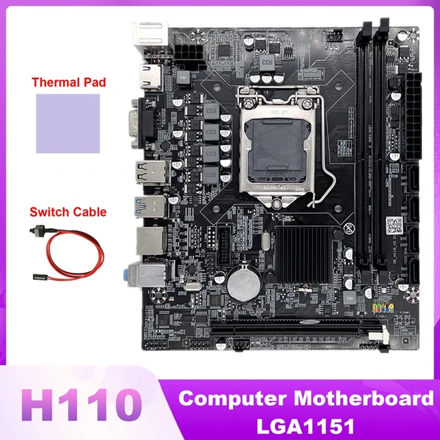 Carte Mère Intel H110 Micro-atx, Composant Pour Pc, Compatible Avec  Processeurs Core 1151, H110m-c Ou 1151, Socket Lga I3-7320, Type De Mémoire  Ddr3 32 Go, I5-7400t - Cartes Mères - AliExpress