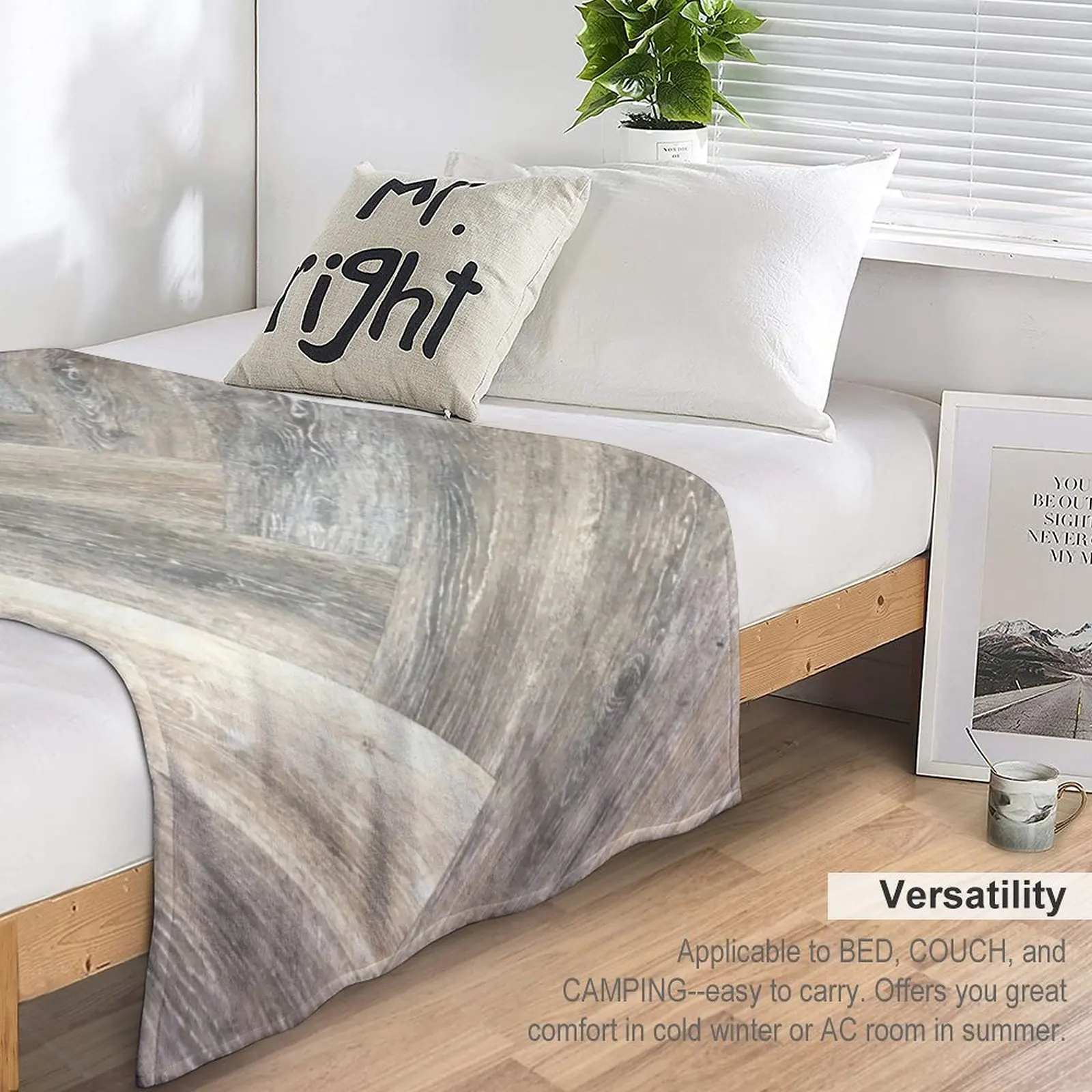 Современное карамель Коричневый Серый Бежевый фермерский сарай деревянное одеяло для кровати ворсистый одеяло