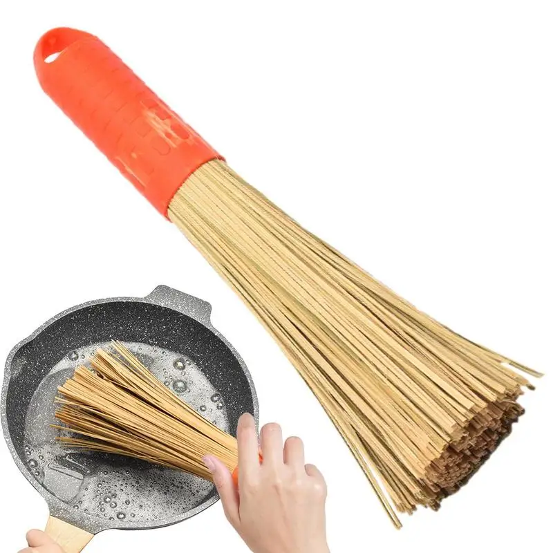 

Palm Pot Brush Pot Cleaners Bamboo Round Mini Scrub Brush Cleaning Scrubber For Dishes Pots Pans Kitchen Stove Degreasing Brush