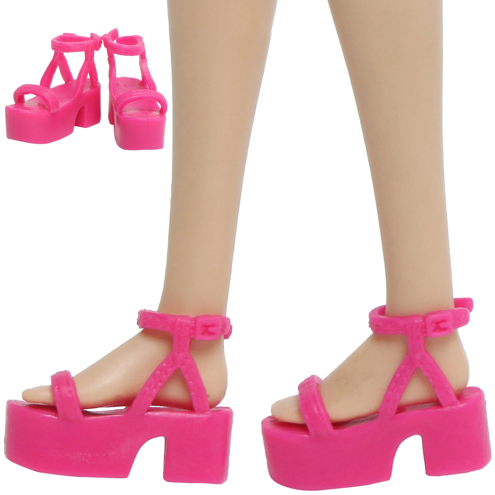 BARBIE DOLL PINK STRAPPY SANDALS HIGH HEEL SHOES FITS FASHIONISTA MY SCENE MODEL 