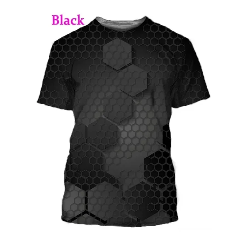 

Футболка мужская трехмерная с геометрическим 3d-рисунком, модная повседневная тенниска с короткими рукавами, майка в уличном стиле