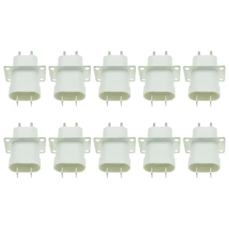 Microwave Oven Spare Parts Microwave Oven Socket Converter 10Pcs Electronic Microwave Oven Magnetron Plug 4 Filament Pin Sockets Converter Home Microwave Oven Spare Parts