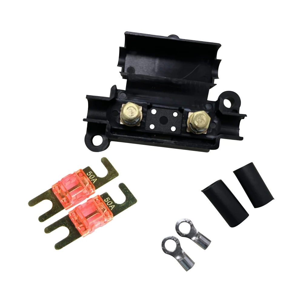Fuse Holder Fuse Box Holder 1Set Fuse Holder 20/30/40/50/60/80/100Amp Midi Fuse For Fork Type DC 12V 24V Car Air Conditioner Box Car Accessories