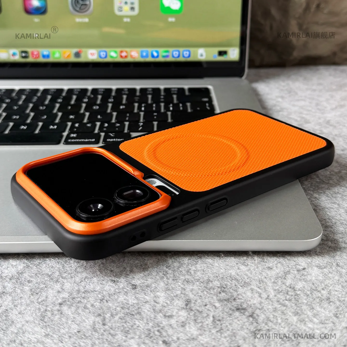 Luxury PU Leather Magnetic Hard Back Cover with Wireless Charging Compatibility