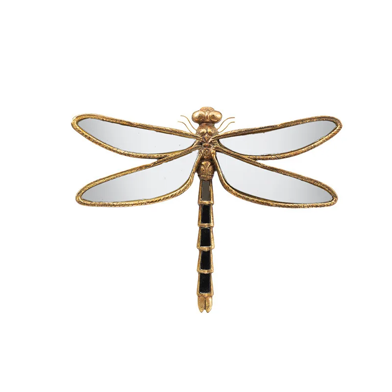 Butterfly Wall Hanging Insect Mirror Background Wall Mirror Metal Retro Insect Wing Dragonfly Butterfly Modern Home Decoration 6
